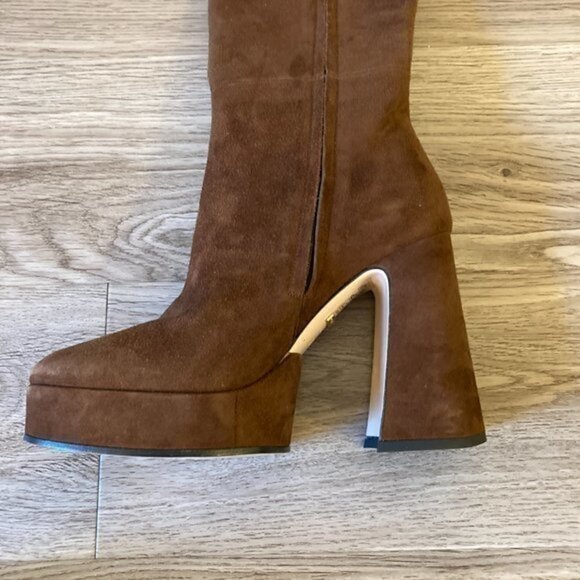 Gucci Madame Suede Leather Platform Knee High Boot EU Size 36 NWT - Picture 14 of 16